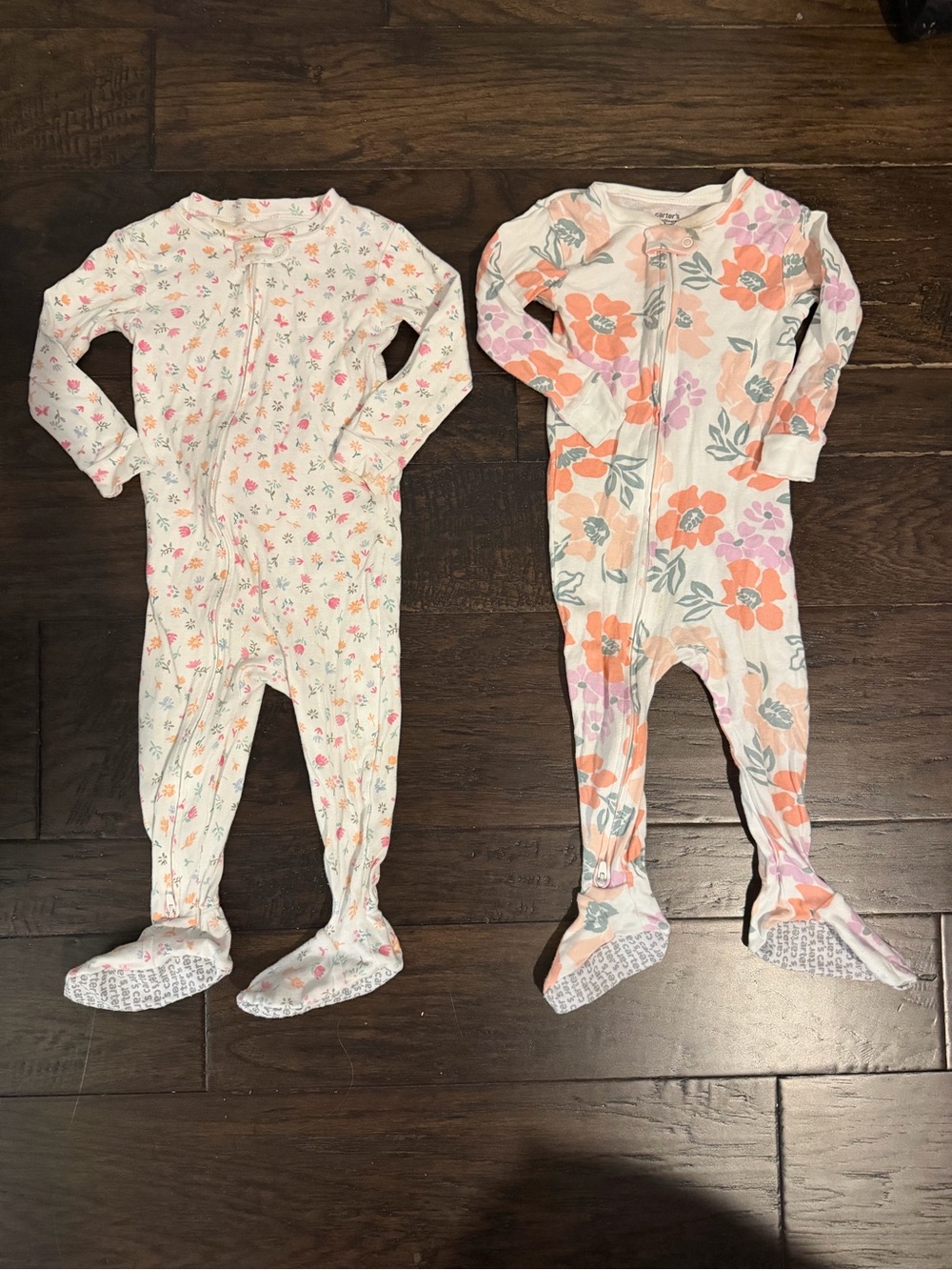 Carter’s Baby Girls Floral Footie Pajamas bundle